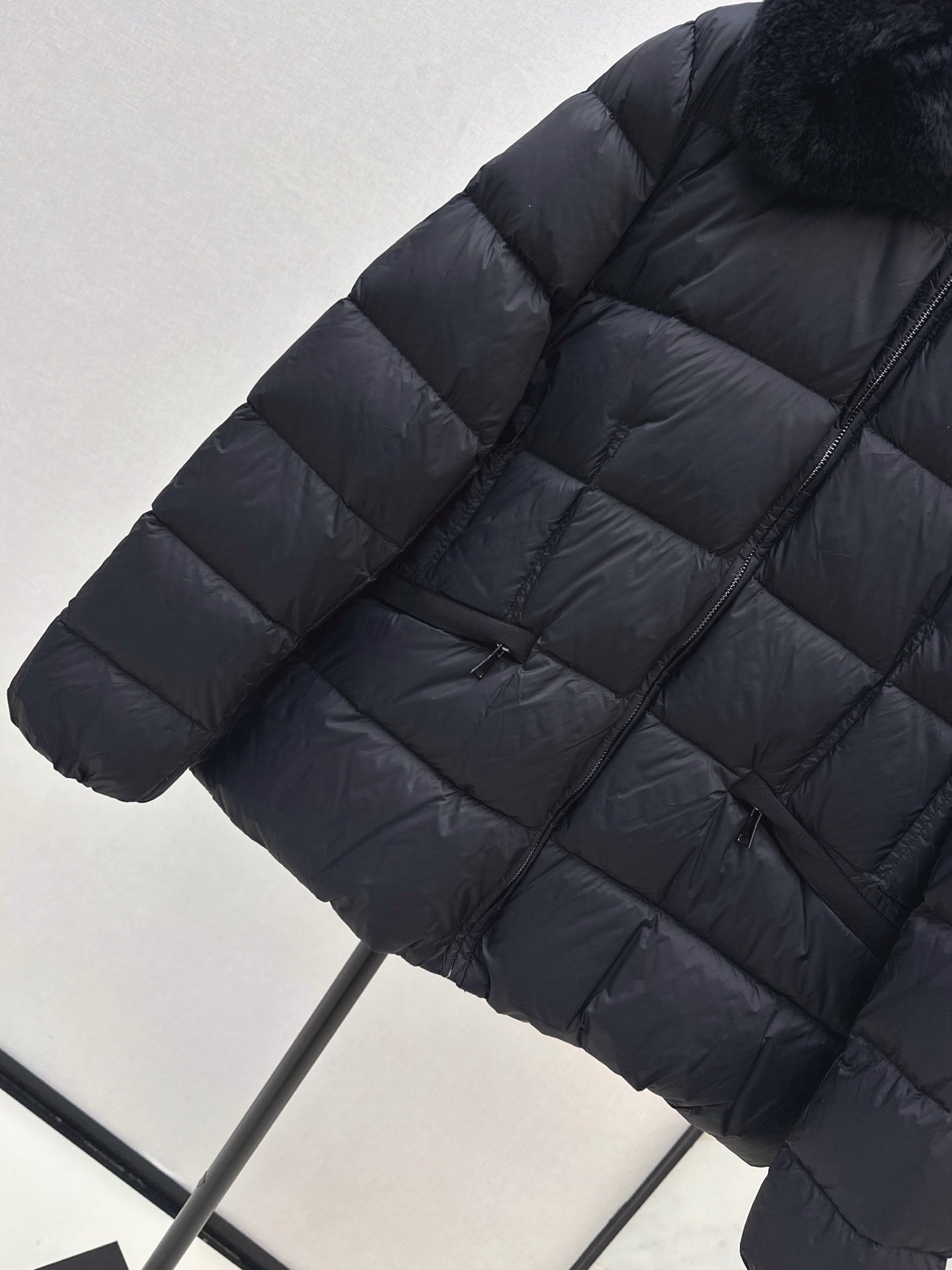 25 New Otter Rabbit fur collar zipper down jacket