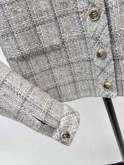 25 New V-neck woven jacket