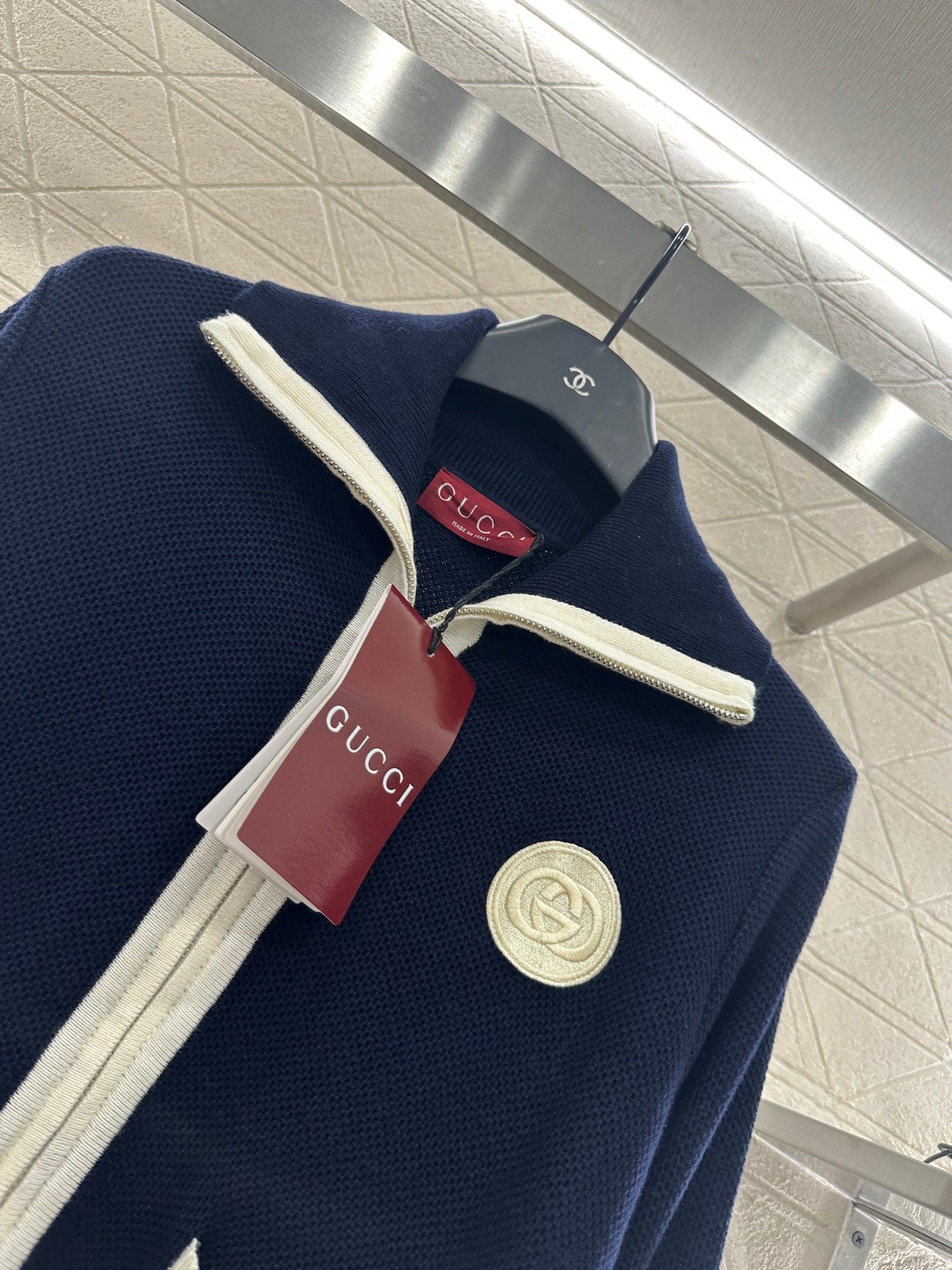 25 Zipper knitted wool cardigan