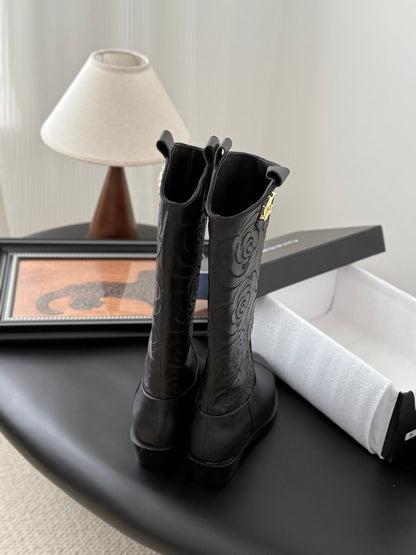 25K new rose-printed biker boots