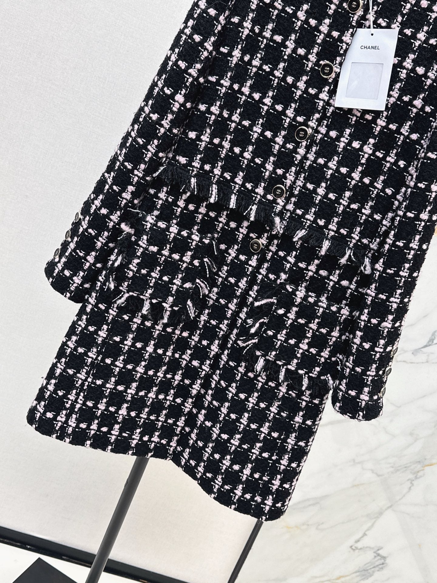 25 New Positioning Plaid Woven Long Dress